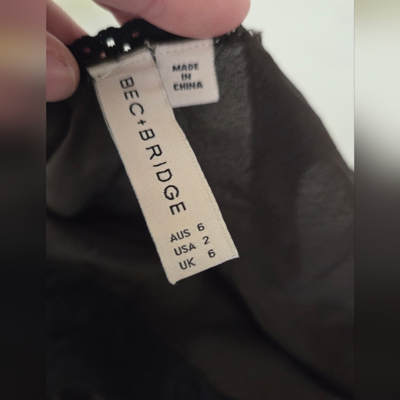 Bec + Bridge Deja Vous Slip Dress Silk And Lace Spaghetti Strap Ankle Length - Picture 15 of 15